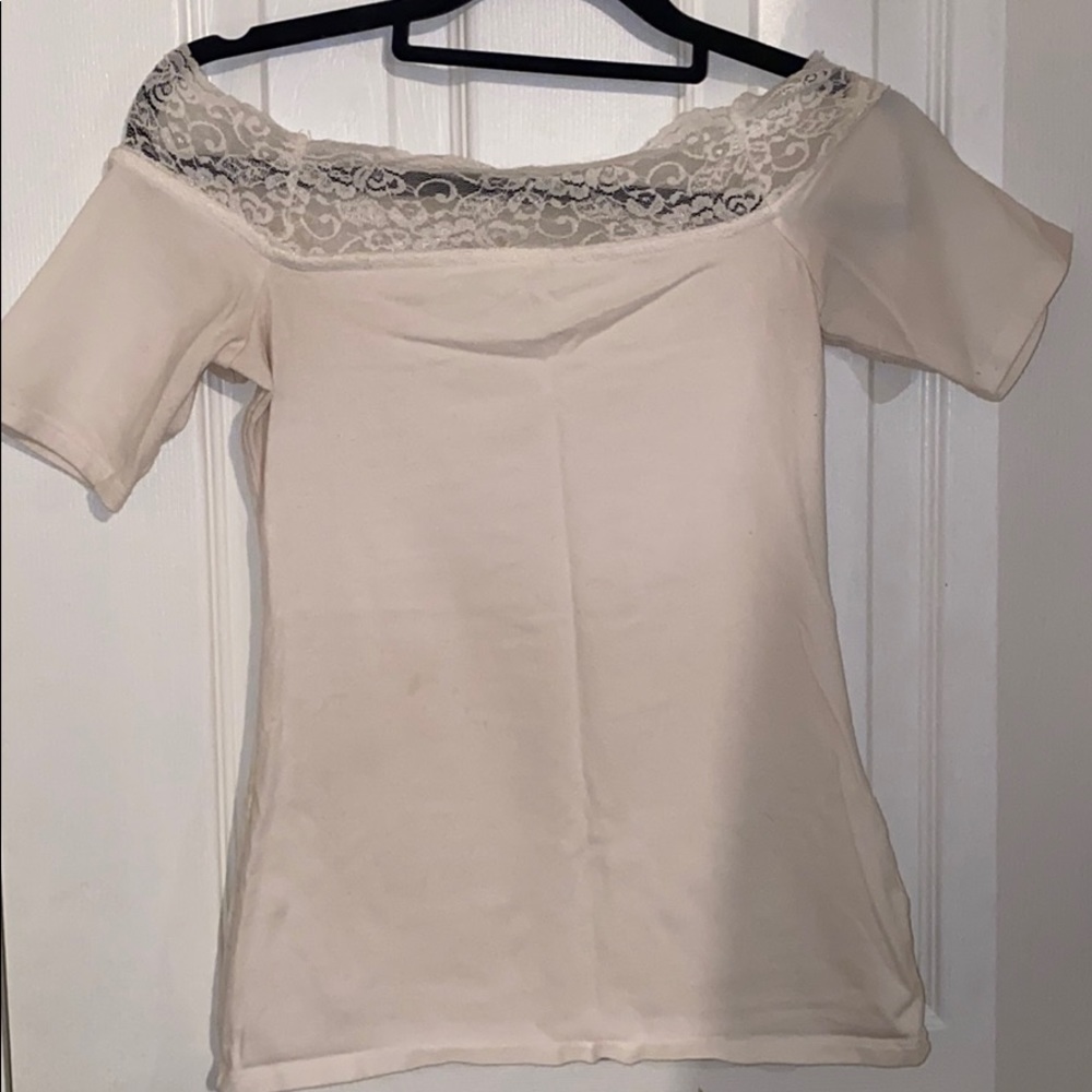 White off the shoulder top
